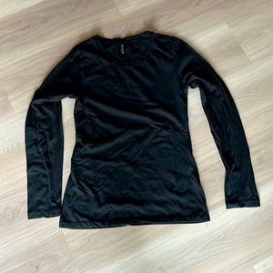 Sweet Girl Long Sleeve Cotton Tee XL Basic Minimalist Layering Staple Stretch